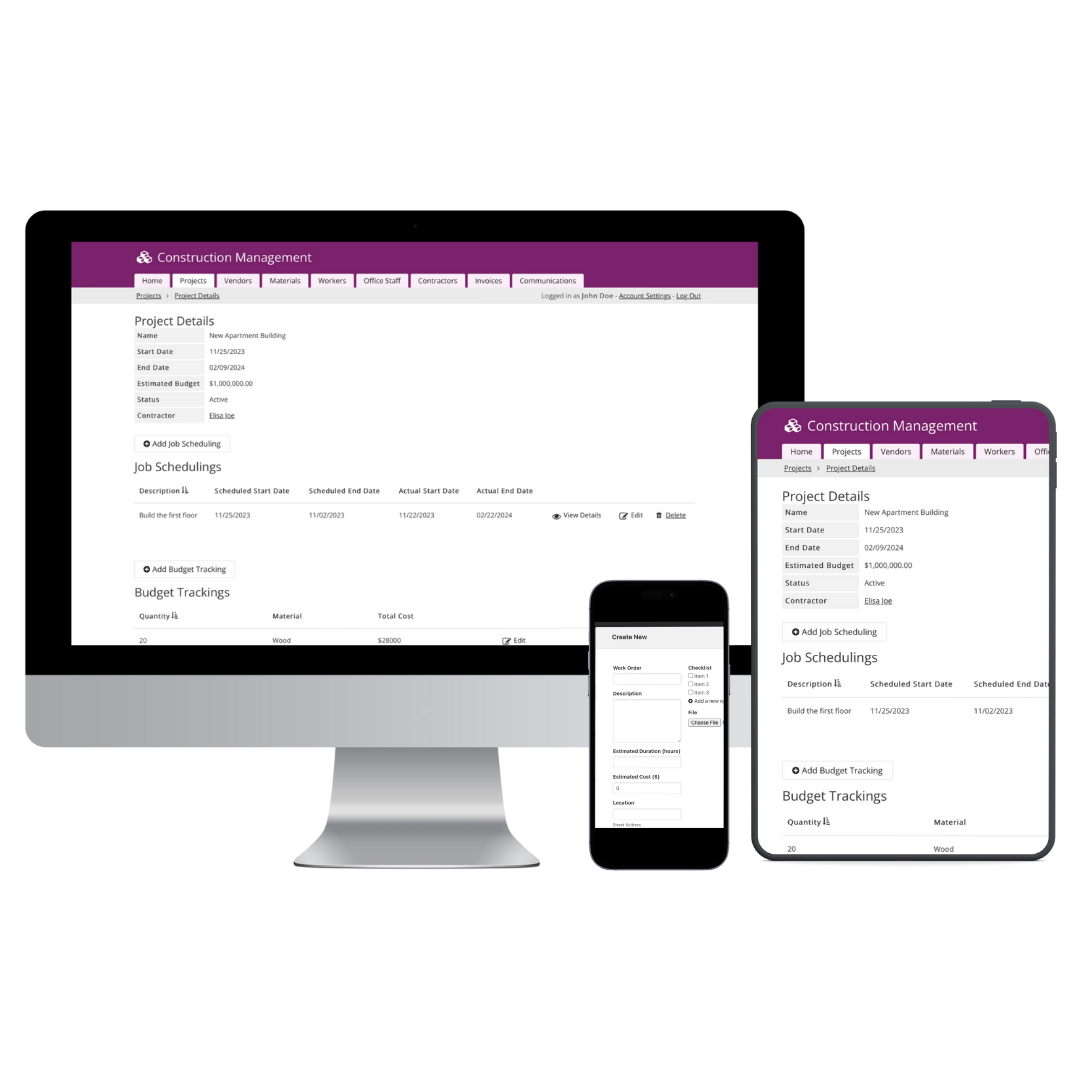 construction manager template